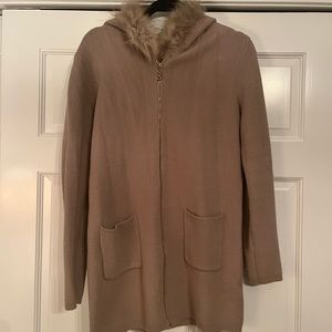 Genuine fur zip up cardigan - Florence Italy